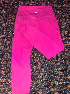 lululemon athletica Hot Pink High-Waist Leggings
